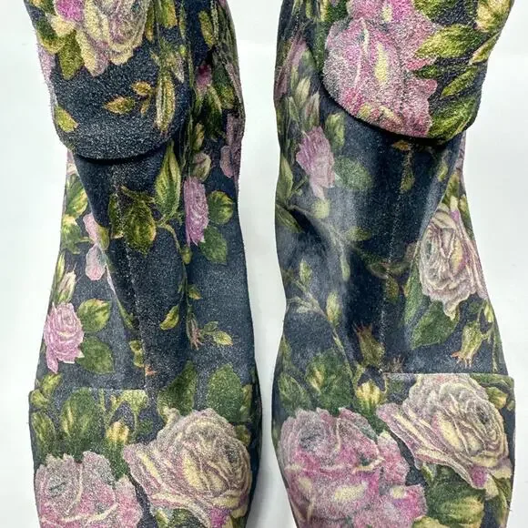 Rag & Bone Floral Newburyport Suede Ankle Boots, GUC, Size 7.5, MSRP $545 - Picture 5 of 12